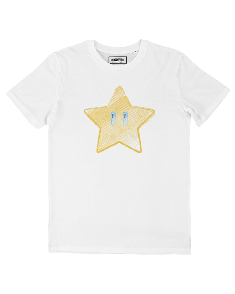 T-shirt Étoile Mario Jaune Grafitee