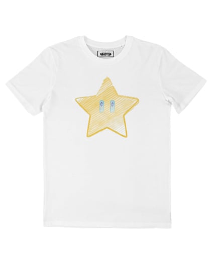 T-shirt Étoile Mario Jaune Grafitee