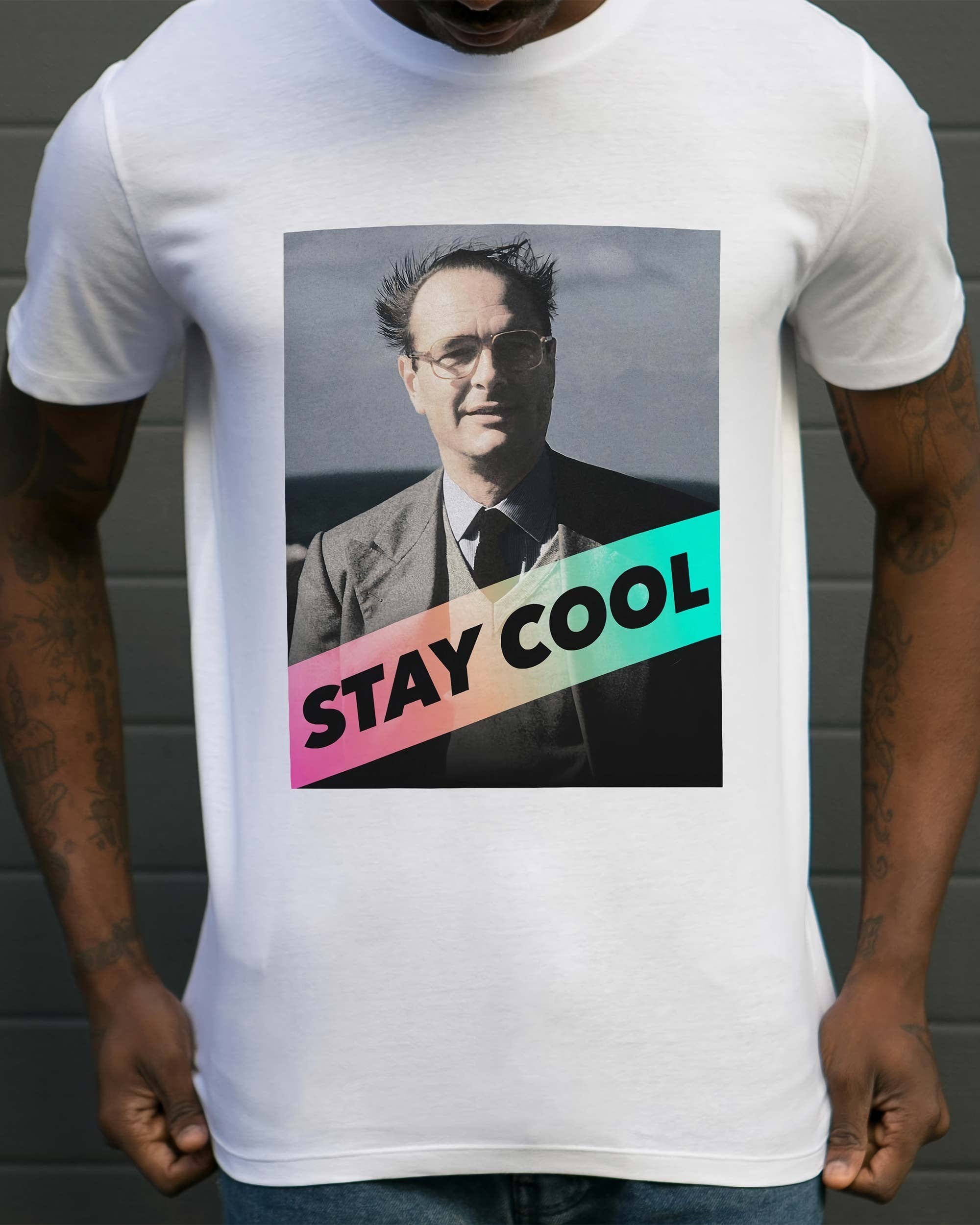 T-shirt Chirac Stay Cool (En Promo) de couleur Blanc