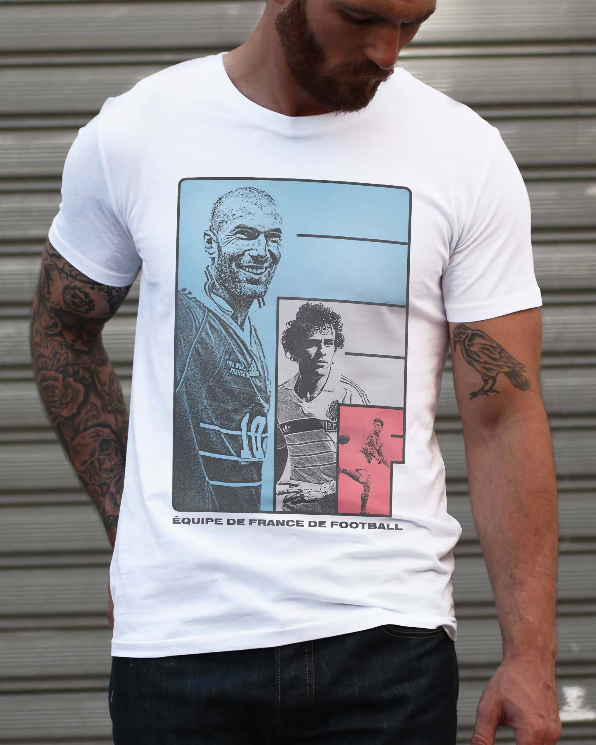 T-shirt n°10 Equipe de France (En Promo) de couleur Blanc