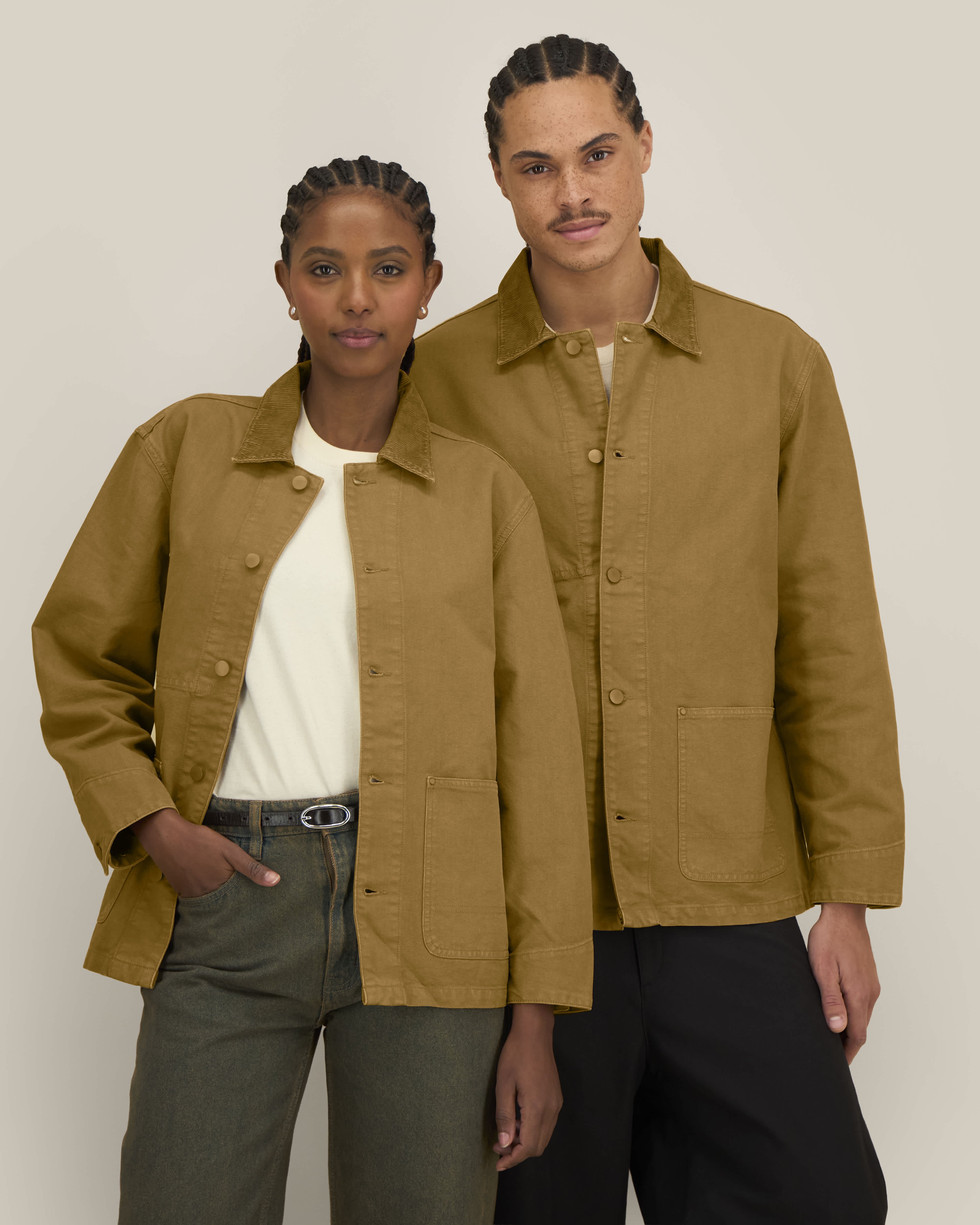 Veste Chore Jacket de couleur G.Dyed Bronze - C177 de la marque Stanley/Stella