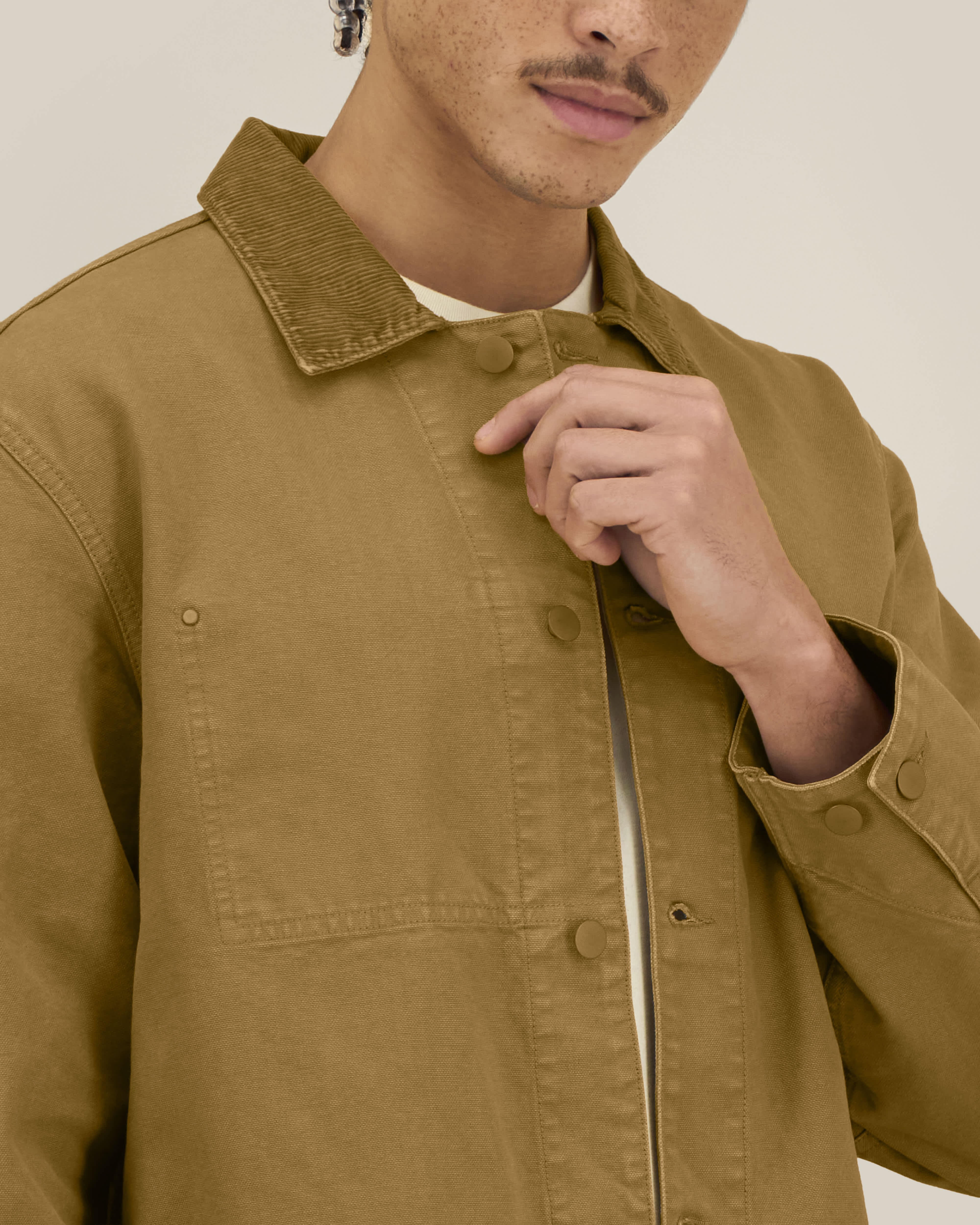 Veste Chore Jacket de couleur G.Dyed Bronze - C177 de la marque Stanley/Stella