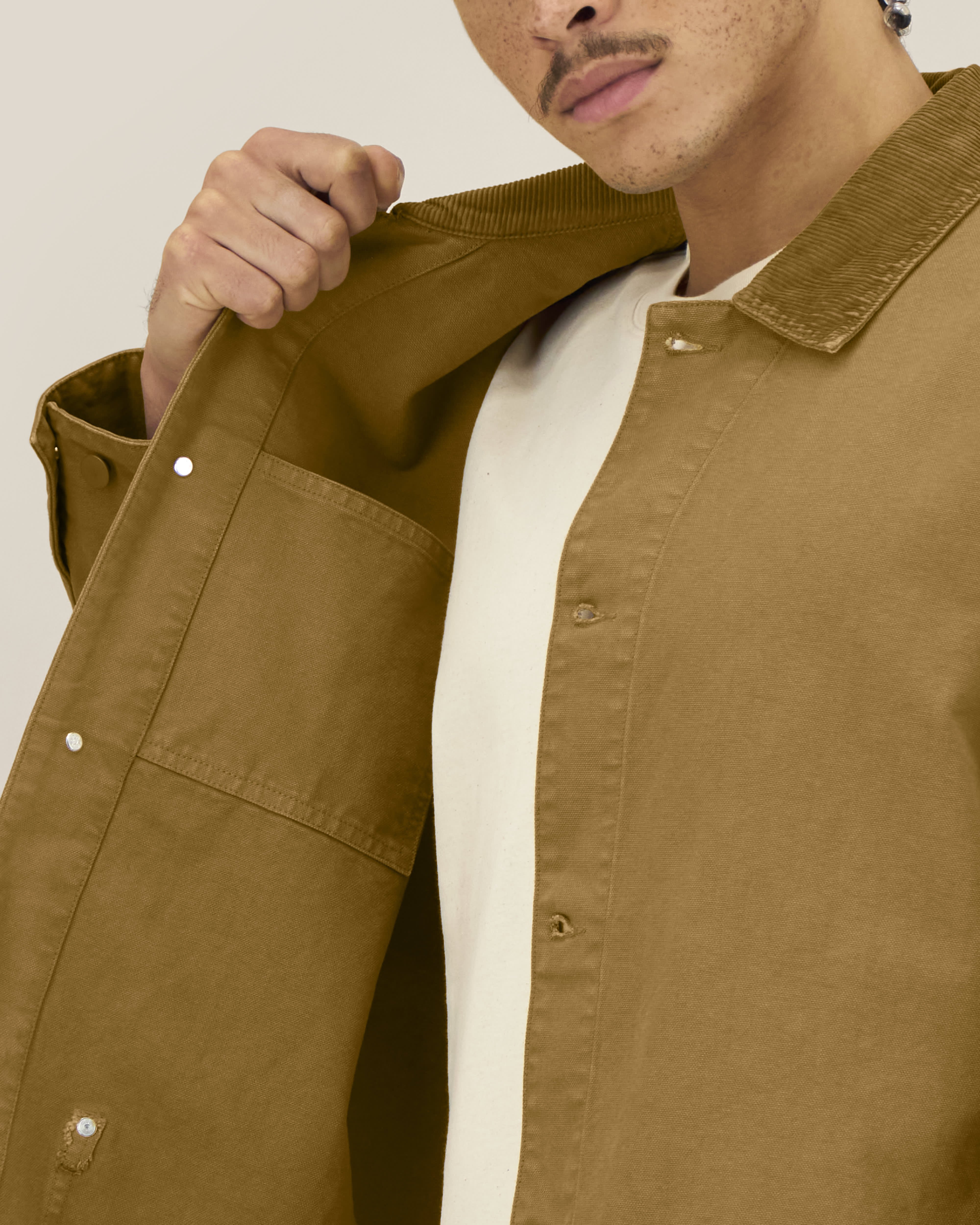 Veste Chore Jacket de couleur G.Dyed Bronze - C177 de la marque Stanley/Stella