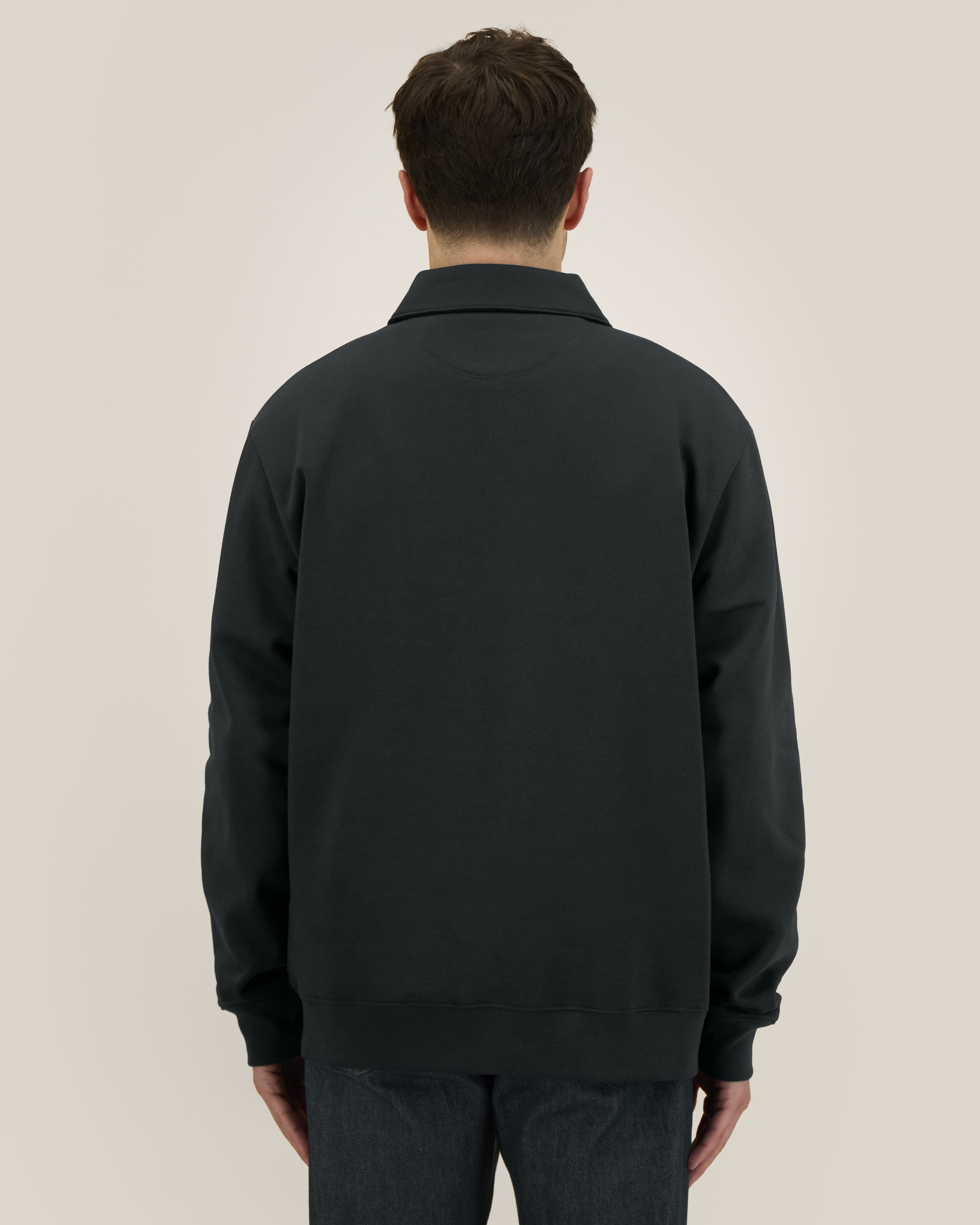 Sweatshirt Polo Proper de couleur Black - C002 de la marque Stanley/Stella
