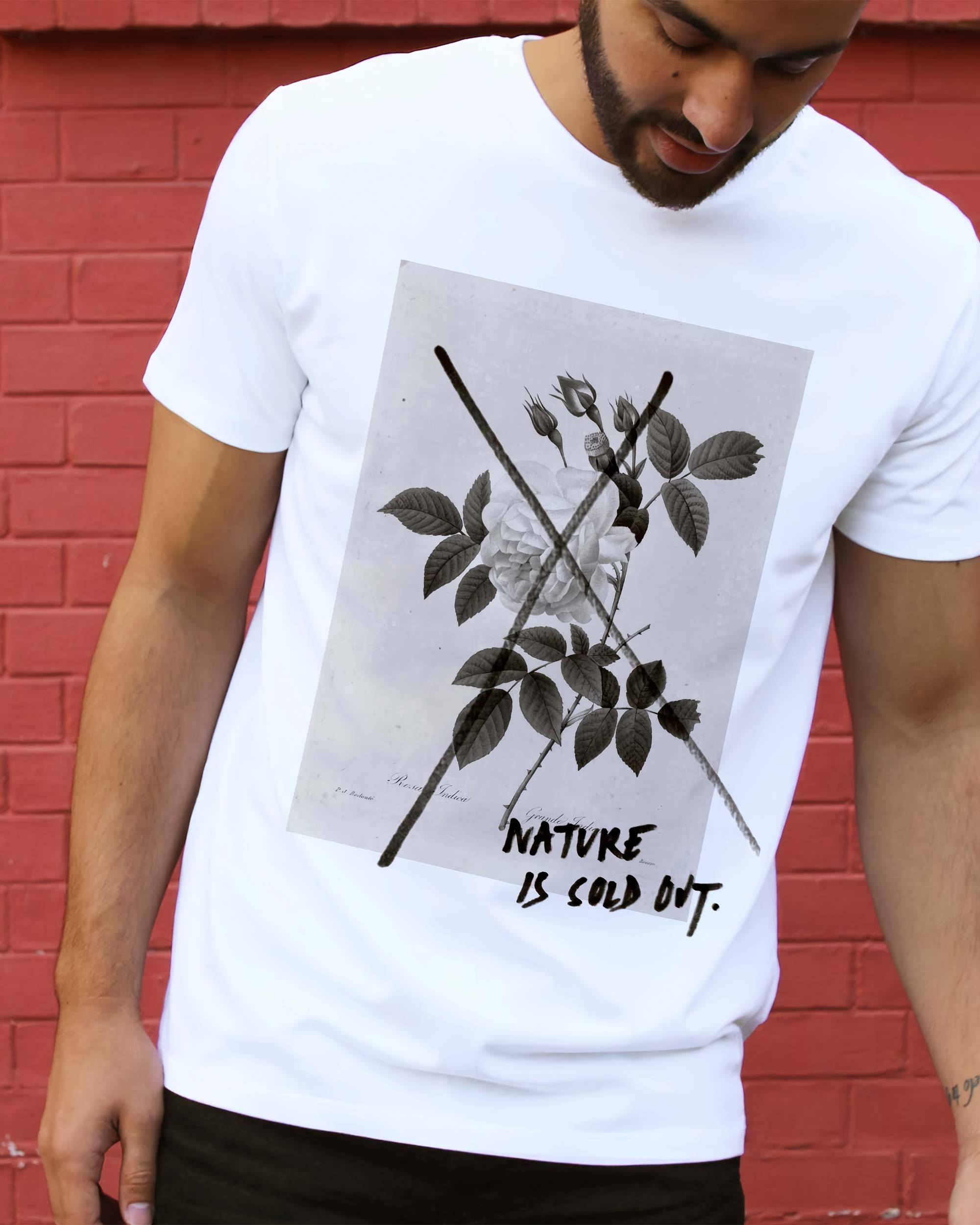 T-shirt Nature is sold out (En Promo) de couleur Blanc