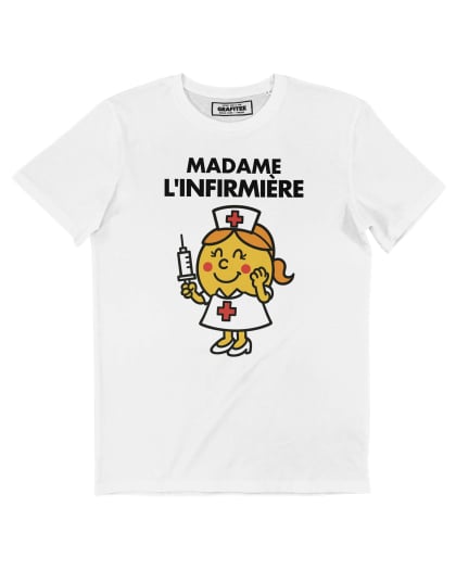 T-shirt Femme avec un Madame L’Infirmière (En Promo) Grafitee
