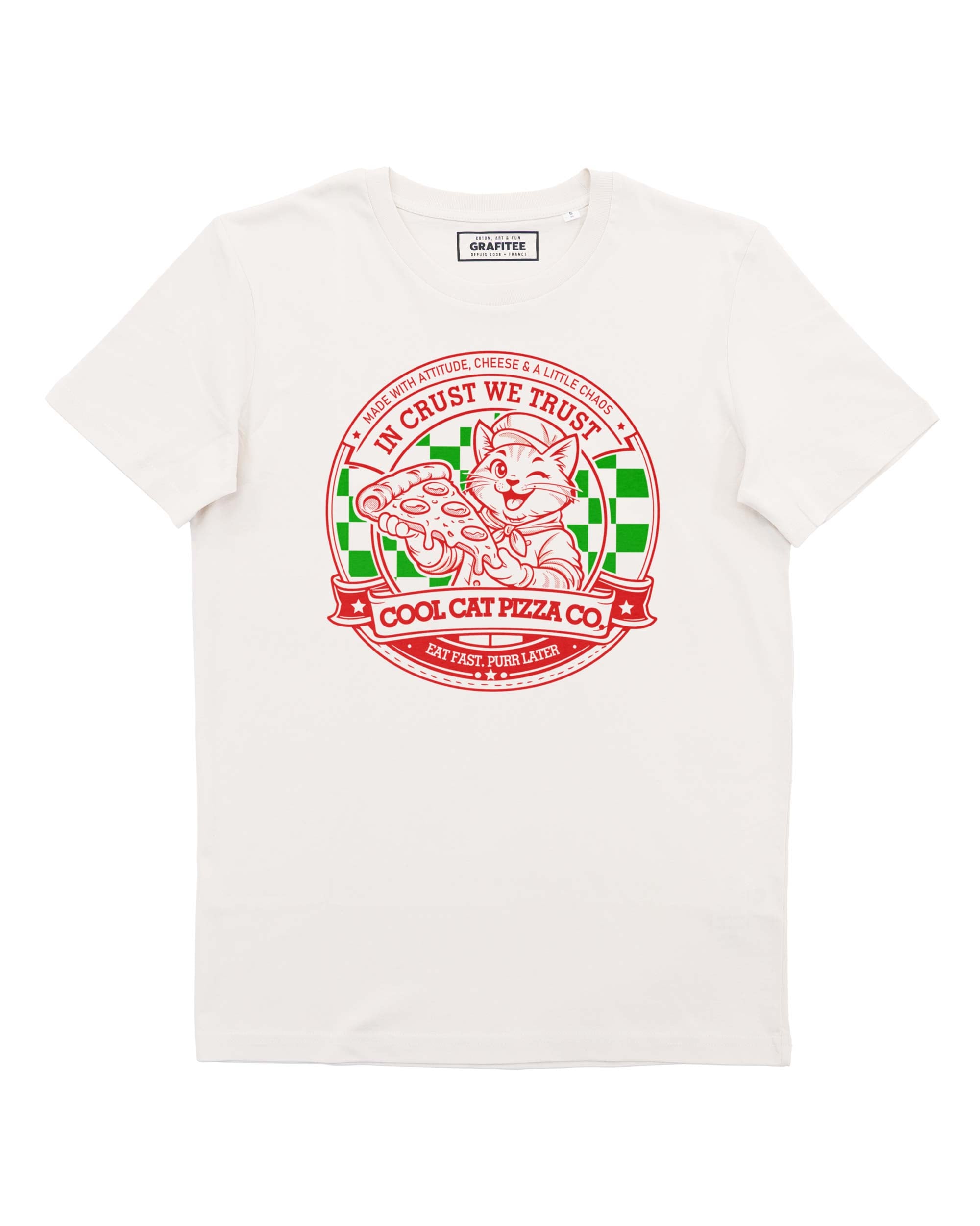 Tshirt Cool Cat Pizza Grafitee
