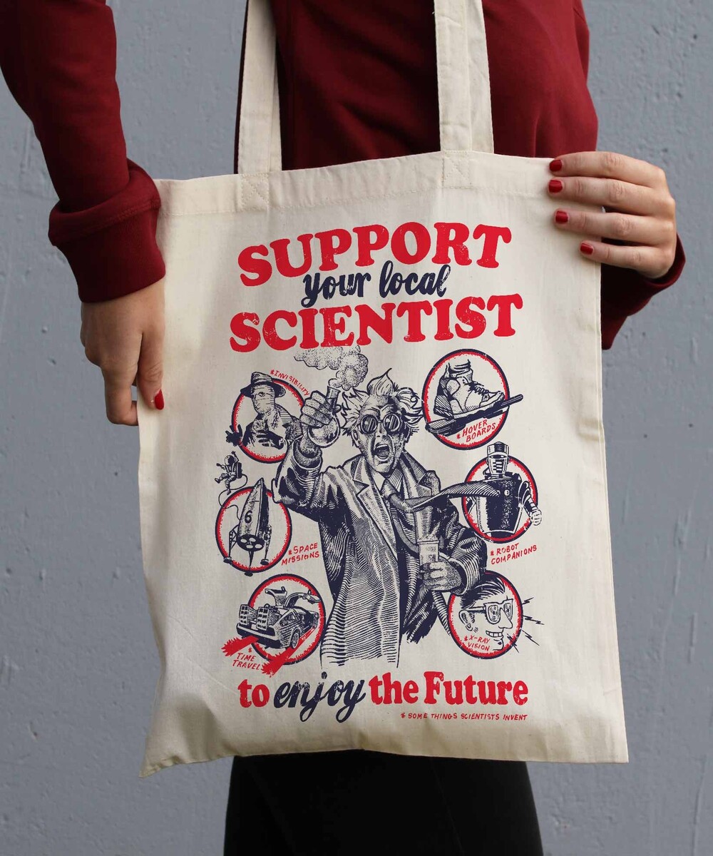 Tote Bag Support Science de couleur Crème
